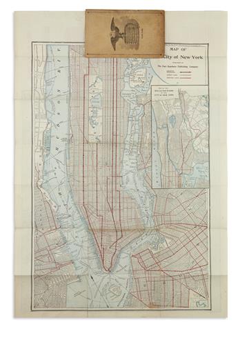 (NEW YORK CITY.) Eureka Fire Hose Co. Pocket Map of Greater New York.